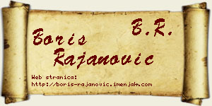 Boris Rajanović vizit kartica